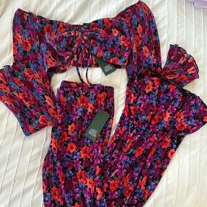 WILD FABLE Matching crop top and bell bottom SET